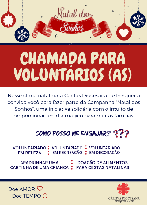 Chamada Voluntários - Natal